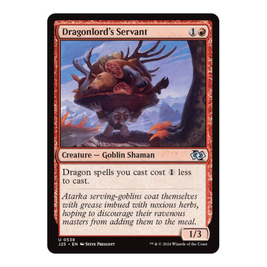 Dragonlord's Servant (J25) #538 Uncommon (Lightly Played) Foundations Jumpstart Magic: The Gathering: 2024