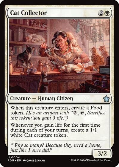 Cat Collector (FDN) #4 Uncommon (Lightly Played) Foundations Magic: The Gathering: 2024