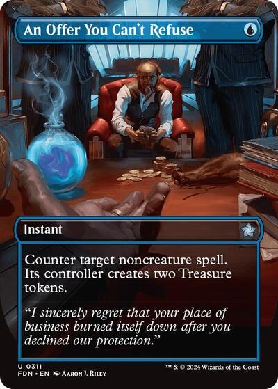 An Offer You Cant Refuse Borderless (FDN) #311 Uncommon (Near Mint) Foundations Magic: The Gathering: 2024