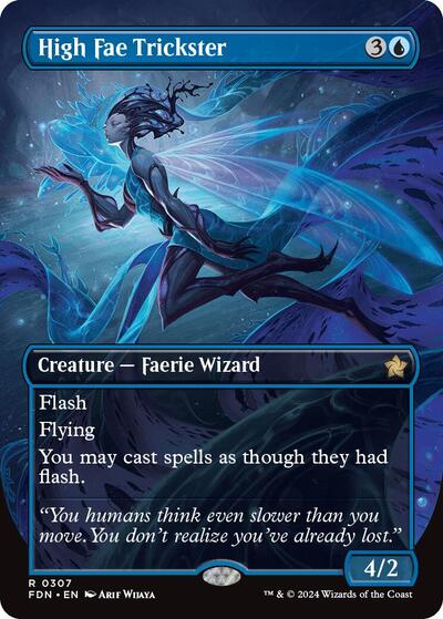 High Fae Trickster Borderless (FDN) #307 Rare (Near Mint) Foundations Magic: The Gathering: 2024