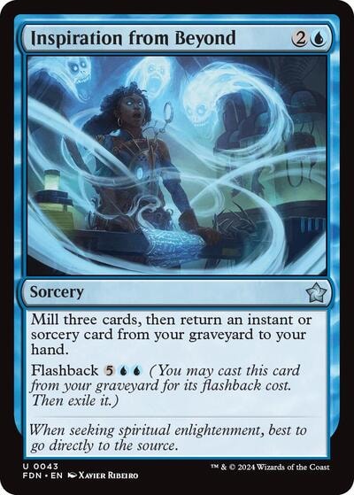 Inspiration from Beyond (FDN) #43 Uncommon (Lightly Played) Foundations Magic: The Gathering: 2024