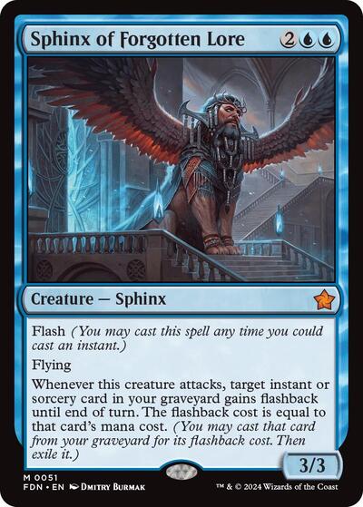 Sphinx of Forgotten Lore (FDN) #51 Mythic Rare (Near Mint) Foundations Magic: The Gathering: 2024