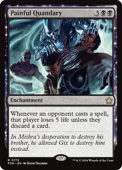 Painful Quandary (FDN) #179 Rare (Near Mint) Foundations Magic: The Gathering: 2024