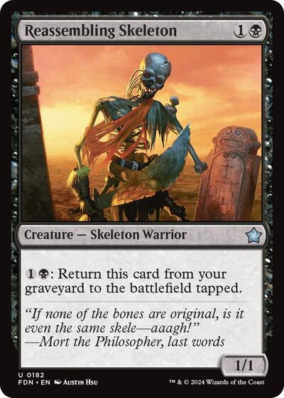 Reassembling Skeleton (FDN) #182 Uncommon (Lightly Played) Foundations Magic: The Gathering: 2024