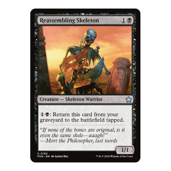 Reassembling Skeleton (FDN) #182 Uncommon (Lightly Played) Foundations Magic: The Gathering: 2024