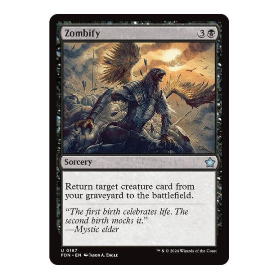 Zombify (FDN) #187 Uncommon (Lightly Played) Foundations Magic: The Gathering: 2024
