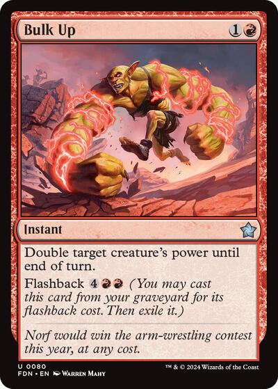 Bulk Up (FDN) #80 Uncommon (Lightly Played) Foundations Magic: The Gathering: 2024