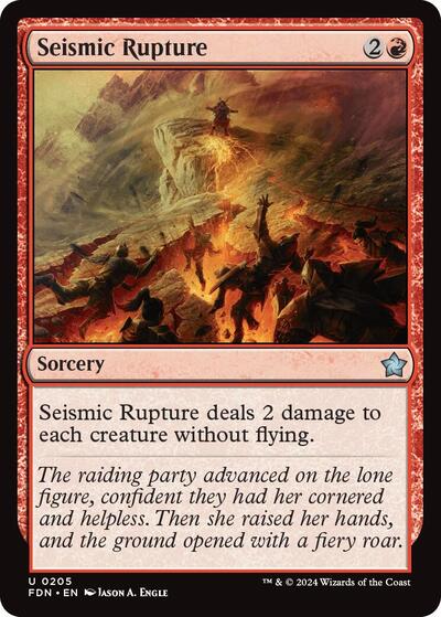Seismic Rupture (FDN) #205 Uncommon (Lightly Played) Foundations Magic: The Gathering: 2024