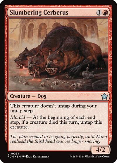 Slumbering Cerberus (FDN) #94 Uncommon Foundations Magic: The Gathering: 2024