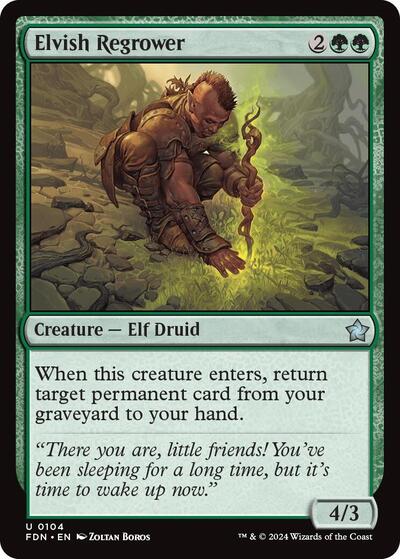 Elvish Regrower (FDN) #104 Uncommon Foundations Magic: The Gathering: 2024