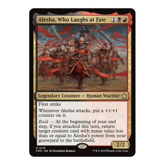 Alesha Who Laughs at Fate (FDN) #115 Rare (Foil Lightly Played) Foundations Magic: The Gathering: 2024