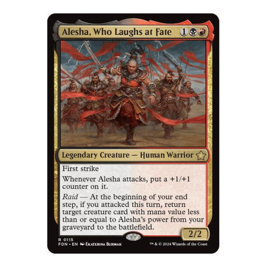 Alesha, Who Laughs at Fate (FDN) #115 Rare (Foil Lightly Played) Foundations Magic: The Gathering: 2024