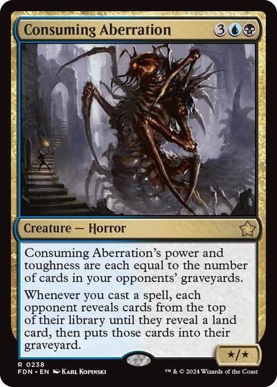 Consuming Aberration (FDN) #238 Rare (Lightly Played) Foundations Magic: The Gathering: 2024
