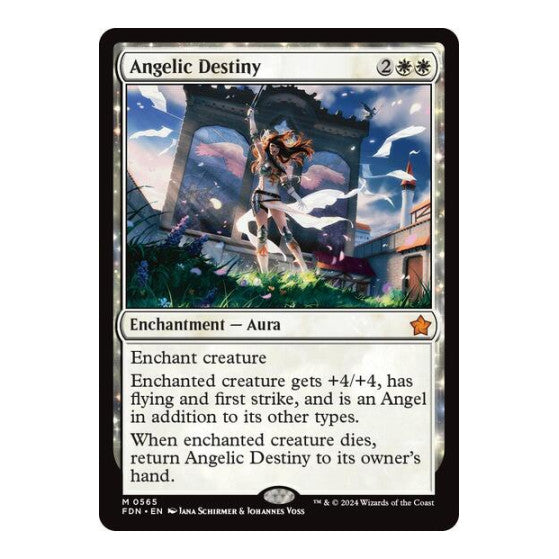 Angelic Destiny (FDN) #565 Mythic Rare (Lightly Played) Foundations Magic: The Gathering: 2024