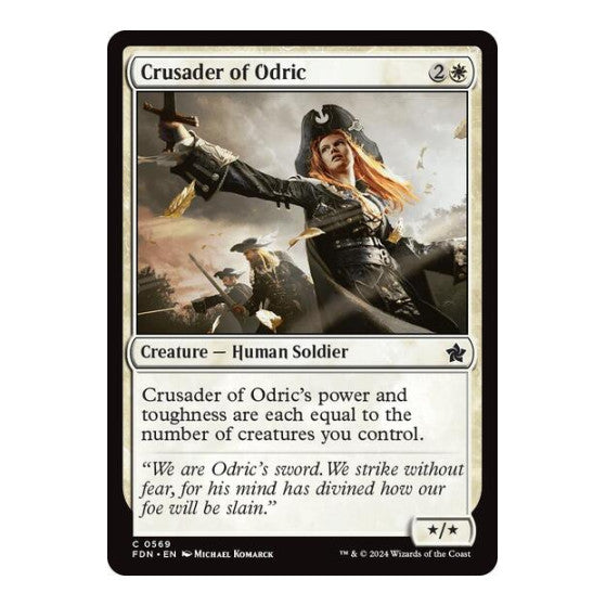Crusader of Odric 0569 (FDN) #569 Common (Lightly Played) Foundations Magic: The Gathering: 2024