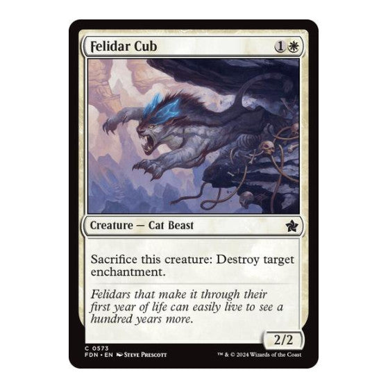 Felidar Cub (FDN) #573 Common (Lightly Played) Foundations Magic: The Gathering: 2024