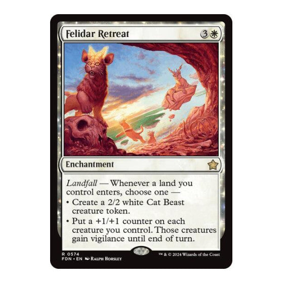 Felidar Retreat (FDN) #574 Rare (Lightly Played) Foundations Magic: The Gathering: 2024