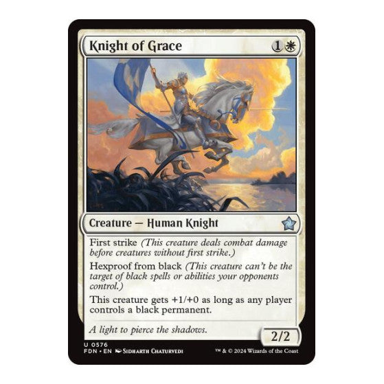 Knight of Grace (FDN) #576 Uncommon (Lightly Played) Foundations Magic: The Gathering: 2024