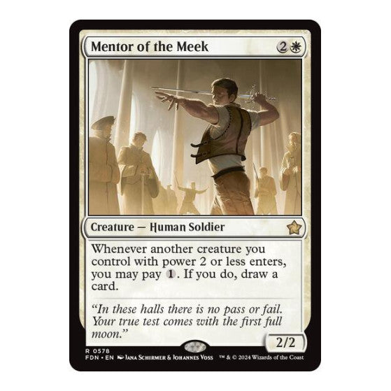 Mentor of the Meek (FDN) #578 Rare (Lightly Played) Foundations Magic: The Gathering: 2024