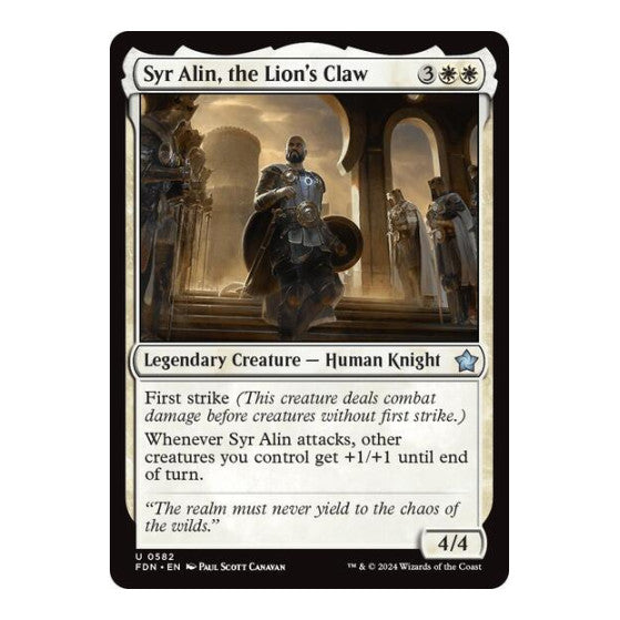Syr Alin the Lions Claw (FDN) #582 Uncommon (Lightly Played) Foundations Magic: The Gathering: 2024