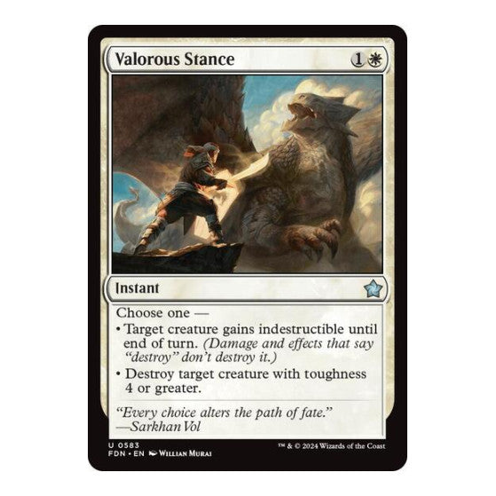 Valorous Stance (FDN) #583 Uncommon (Lightly Played) Foundations Magic: The Gathering: 2024