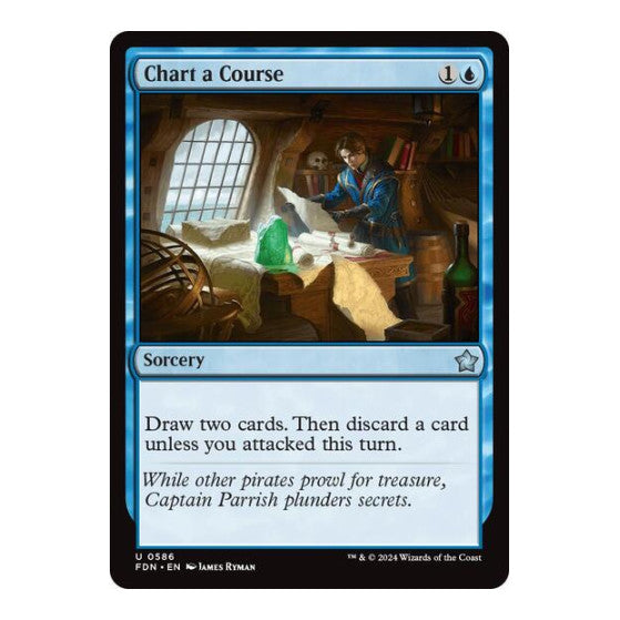Chart a Course (FDN) #586 Uncommon (Lightly Played) Foundations Magic: The Gathering: 2024