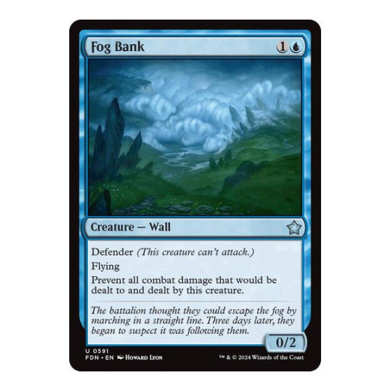 Fog Bank (FDN) #591 Uncommon (Lightly Played) Foundations Magic: The Gathering: 2024