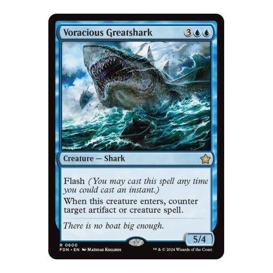Voracious Greatshark (FDN) #600 Rare (Lightly Played) Foundations Magic: The Gathering: 2024