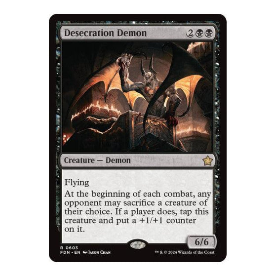 Desecration Demon (FDN) #603 Rare Foundations Magic: The Gathering: 2024