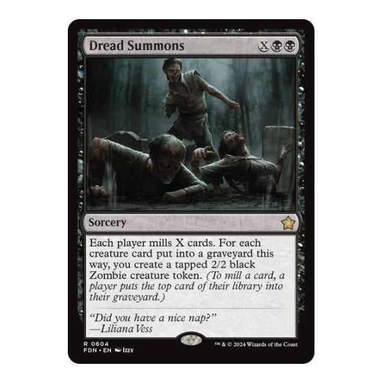Dread Summons (FDN) #604 Rare (Lightly Played) Foundations Magic: The Gathering: 2024