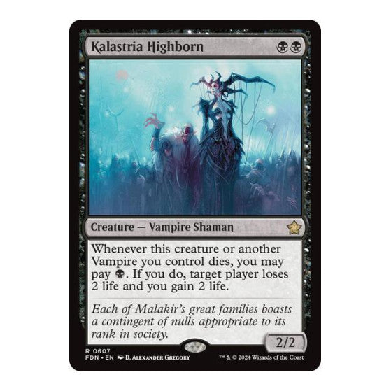 Kalastria Highborn 0607 (FDN) #607 Rare (Lightly Played) Foundations Magic: The Gathering: 2024