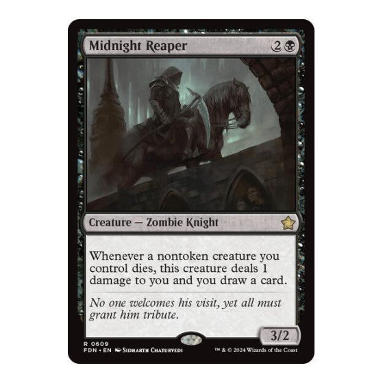 Midnight Reaper (FDN) #609 Rare (Lightly Played) Foundations Magic: The Gathering: 2024