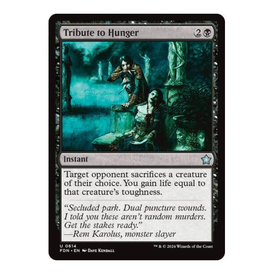 Tribute to Hunger (FDN) #614 Uncommon (Lightly Played) Foundations Magic: The Gathering: 2024