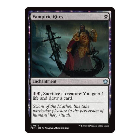 Vampiric Rites (FDN) #615 Uncommon (Lightly Played) Foundations Magic: The Gathering: 2024