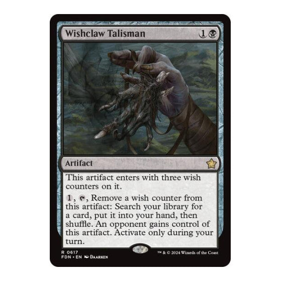 Wishclaw Talisman (FDN) #617 Rare (Lightly Played) Foundations Magic: The Gathering: 2024