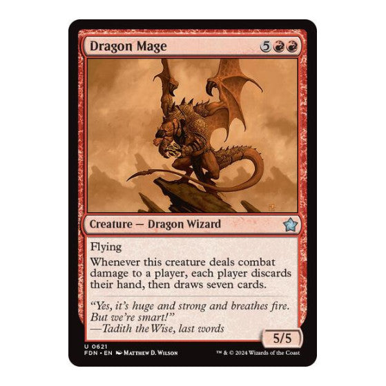 Dragon Mage (FDN) #621 Uncommon (Lightly Played) Foundations Magic: The Gathering: 2024