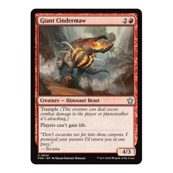Giant Cindermaw (FDN) #624 Uncommon (Lightly Played) Foundations Magic: The Gathering: 2024