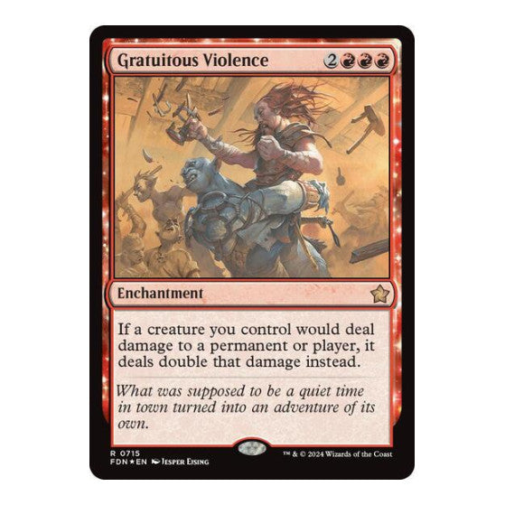 Gratuitous Violence (FDN) #715 Rare (Foil Lightly Played) Foundations Magic: The Gathering: 2024