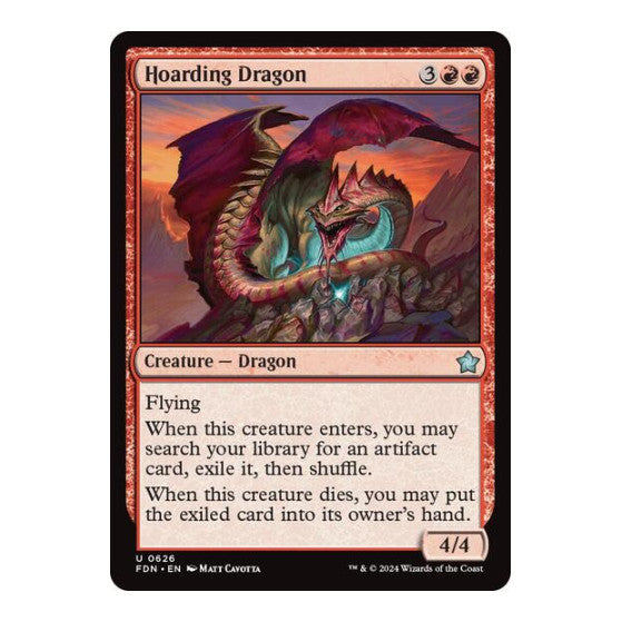 Hoarding Dragon (FDN) #626 Uncommon (Lightly Played) Foundations Magic: The Gathering: 2024