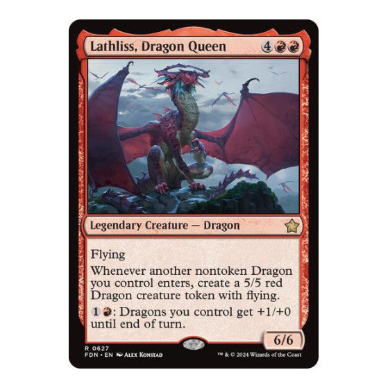 Lathliss Dragon Queen (FDN) #627 Rare (Lightly Played) Foundations Magic: The Gathering: 2024
