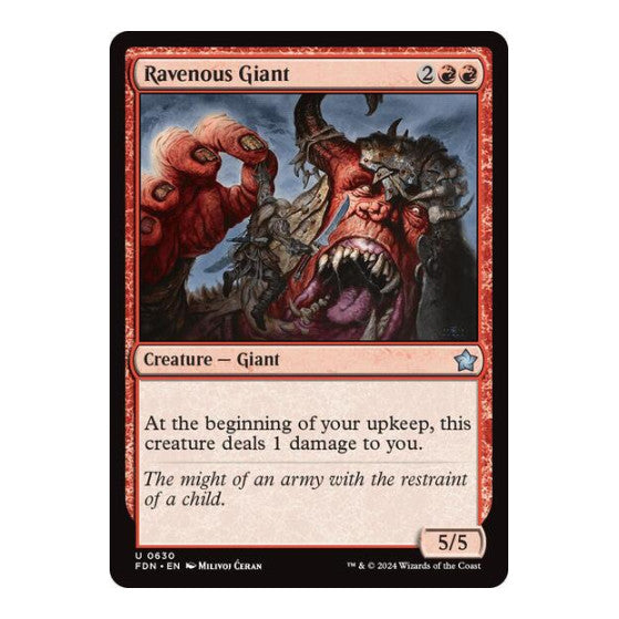 Ravenous Giant (FDN) #630 Uncommon (Lightly Played) Foundations Magic: The Gathering: 2024