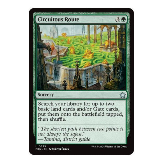 Circuitous Route (FDN) #635 Uncommon (Lightly Played) Foundations Magic: The Gathering: 2024
