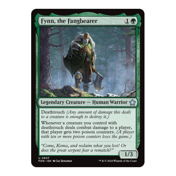 Fynn the Fangbearer (FDN) #637 Uncommon (Lightly Played) Foundations Magic: The Gathering: 2024