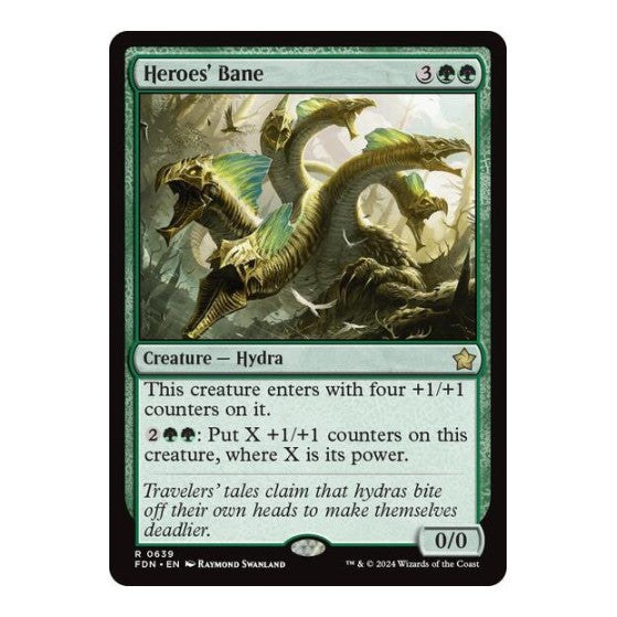 Heroes Bane (FDN) #639 Rare (Lightly Played) Foundations Magic: The Gathering: 2024