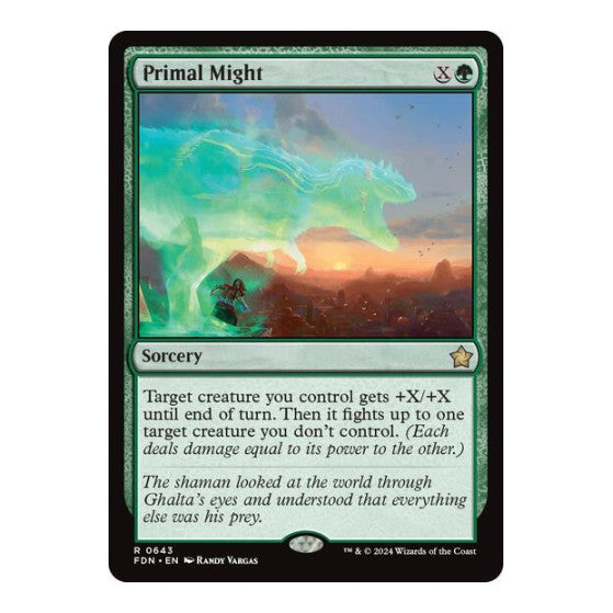 Primal Might 0643 (FDN) #643 Rare (Lightly Played) Foundations Magic: The Gathering: 2024