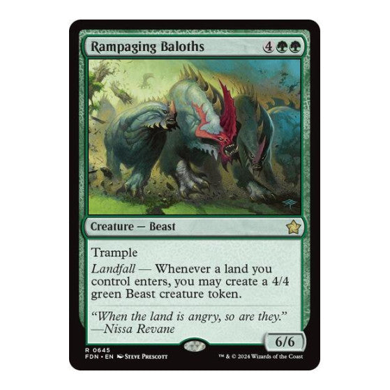 Rampaging Baloths (FDN) #645 Rare (Lightly Played) Foundations Magic: The Gathering: 2024