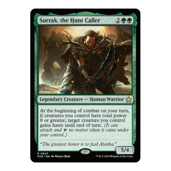 Surrak the Hunt Caller 0647 (FDN) #647 Rare (Lightly Played) Foundations Magic: The Gathering: 2024