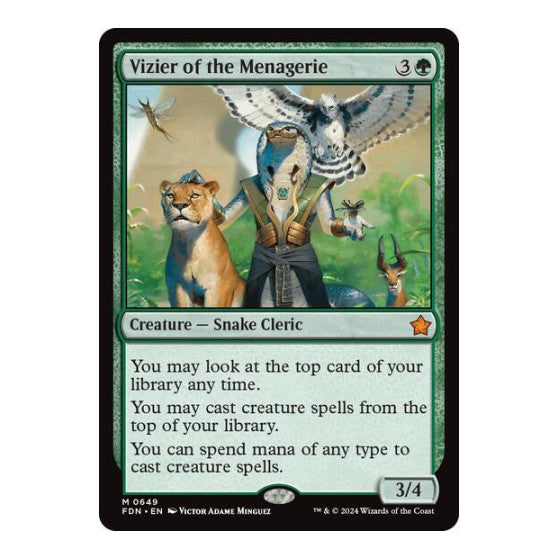Vizier of the Menagerie 0649 (FDN) #649 Mythic Rare (Lightly Played) Foundations Magic: The Gathering: 2024