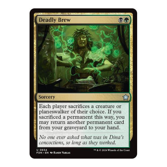 Deadly Brew (FDN) #654 Uncommon (Lightly Played) Foundations Magic: The Gathering: 2024