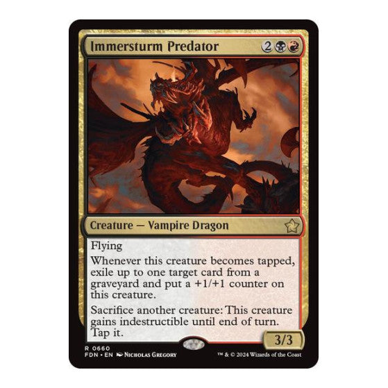 Immersturm Predator (FDN) #660 Rare (Lightly Played) Foundations Magic: The Gathering: 2024